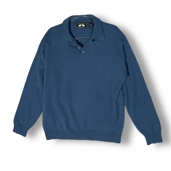 Woods & Gray Other - Woods & Gray 100% Cashmere Polo Sweater Sz L Long Sleeve Blue Casual Luxury